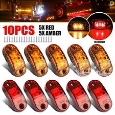 5x Amber 5x Red Led Car Truck Trailer Rv Oval 2.5 Side Marker Clearance Lights