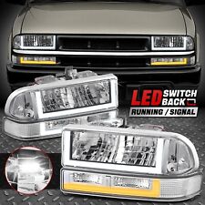 Switchback U-led Drl Signal For 98-04 Chevy Blazer S10 Headlights Chromeclear