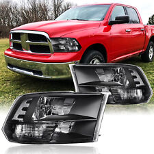 For 2009-2018 Dodge Ram 1500 2500 3500 Headlights Aessembly Black