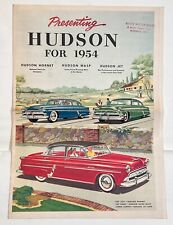 Vintage 1954 Hudson Super Jet Liner Full Size Color Automobile Sales Brochure