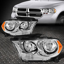 For 11-13 Dodge Durango Chrome Housing Amber Corner Headlight Replacement Lamps