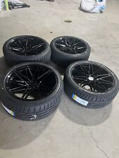 21x9 21x11 Beyern Damon Gloss Black Wheels Rims Tires Bmw X5m X6m X7m 74.1cb