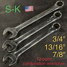 S-k Usa Combination Wrench 34 1316 78 88224 88226 88228 Set 12 Point Sk