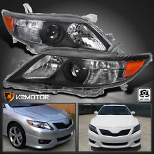 Black Fits 2010-2011 Toyota Camry Projector Headlights Leftright Replacement