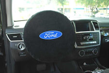 Seat Armour -black Steering Wheel Cover W Ford Logo Embroidery Swa100forb