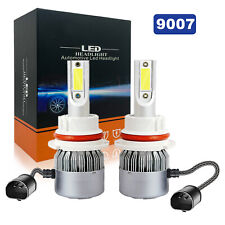 1 Pair 9007 Hb5 Led Headlight Bulbs Kit 6000k White High Low Beam Light