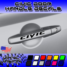 4x Civic Door Handle 2006-2011 Decal Sticker Honda Si Turbo Type S R Jdm