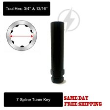 1pc 7-spline Tuner Lug Nut Tool Key Fit 7 Point Lug Nuts With 34 1316 Socket