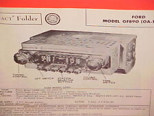 1950 Ford Lincoln Mercury Custom Convertible Deluxe Am Radio Service Shop Manual