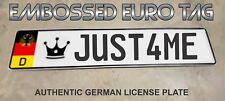 Bmw German Eagle Euro European License Plate Embossed - Just4me - Germany