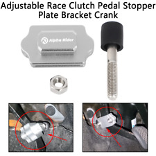 Billet Adjustable Race Clutch Pedal Stopper Plate Bracket Crank Universal Cars