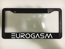 Eurogasm Euro Jdm Tuner Drift Lowered Audi Bmw Vw Black License Plate Frame New