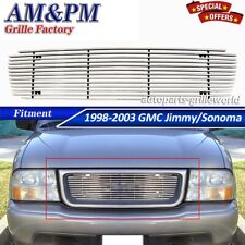 Fits 1998-2003 Gmc Jimmysonoma Upper Grille Billet Grill Insert Chrome 2001