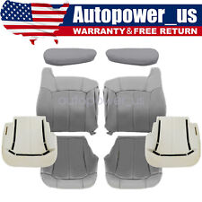For 1999-2002 Gmc Sierra Front Leather Seat Cover Pewter Gray With Foam Cushion