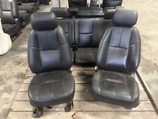 07-14 Chevy Silverado Gmc Sierra Black Leather Seats Full Set Power Oem