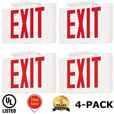 Led Emergency Exit Sign Led Sign Led Exit Sign With Battery Us Ship 4 Pack