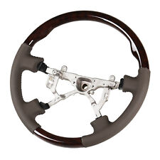 Wood Grain Brown Leather Grip Steering Wheel For Lexus Lx470 Toyota Land Cruiser