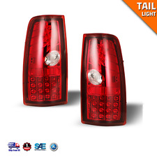 Led Tail Lights For 99-06 Chevy Silverado 1500 99-02 Gmc Sierra Red Rear Lamps