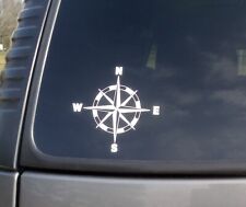 Tribal Compass Rose Nautical Star Car Window Vinyl Decal Sticker 5x5 White
