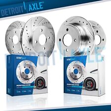 Front Rear Drilled And Slotted Disc Brake Rotors For Honda Accord Acura Cl L4