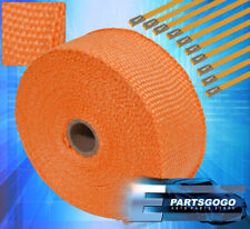30ft X 2 X1.5mm Jdm Heat Thermo Wrap Cover Turbo Charger Header Orange