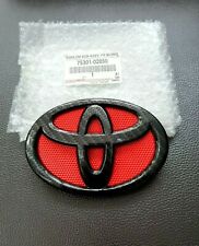 New Toyota Carbon -red 14cm Logo Emblem Badge For Grille Toyota Corolla Altis