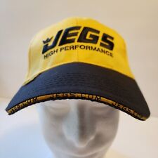 Jegs Hat High Performance Auto Parts Yellow Ball Cap Adjustable Strap Hat New