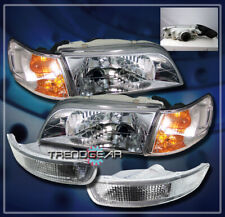 For 93-97 Toyota Corolla Headlights Wcornerbumper Signal Chrome 94 95 96