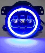 Rs-4fhalob For 07-17 Jeep 4in 30w1440lm Led Cree Fog Light Kit W Blue Led Halo