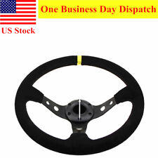 14 Deep Dish Car Racing Drift Steering Wheel Universal For Omp Wheel