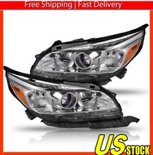 Projector Headlights Assembly For 2013-2015 Chevy Malibu Chrome Replace Headlamp
