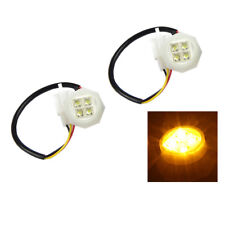 Xprite 2pcs 20w Led Hideaway Strobe Light Bulbs Amber Headlight Replacement