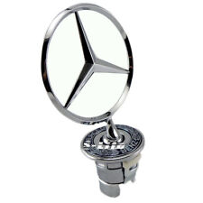 Front Hood Ornament Mounted Star Logo Badge Emblem Fit For Mercedes Benz C E S