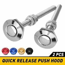 Auto Car Push Button Quick Release Hood Bonnet Pins Lock Clip Bumper Latch Kit
