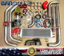 Ka24e For Nissan 240sx Pickup D21 T3t4 Turbo Kit Manifold Intercooler Bov Red