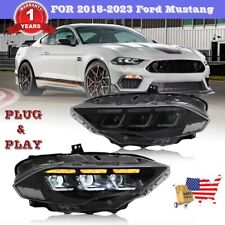 Led Front Lamps Fit For 2018-2023 Ford Mustang Head Lights Turn Signal Assembly