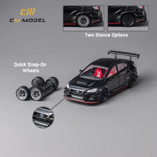Cm 164 Model Car Subaru Varis Refitting Wrx Vab Wide Body Alloy Die-cast Black