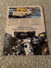 Vintage 1981 Toyota Diesel Pickup Truck Print Ad 1980s