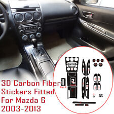 Interior Center Console Carbon Fiber Molding Sticker Decals For Mazda 6 2003-13