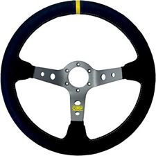 Omp Racing Corsica Steering Wheel3 Black Dish Spokes - Small Suede Black