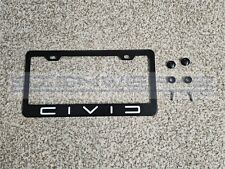 Honda Civic Style Ii Black Stainless Steel License Plate Frame