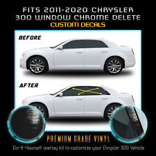 Fit 11-20 Chrysler 300 Window Trim Wrap Chrome Delete Blackout Kit - Gloss Black