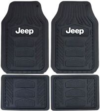 New 4pc Jeep All Weather Pro Heavy Duty Rubber Floor Mats Set Official Licensed
