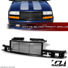 For 1998-2004 S10 Blazertruck Matte Black Horizontal Front Bumper Grill Grille