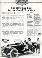 1914 Original Hupmobile Model 32 Ad. Large Photo. Electric Startlights. Lg Page