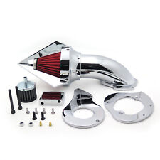 Chromed Air Cleaner Intake Kit Triangle For Hond Shadow 600 Vlx600 1999- 2012