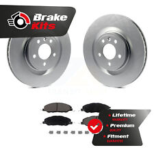 Front Coated Disc Brake Rotors And Ceramic Pad Kit For 2011-2014 Ford Mustang Gt