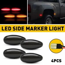 4x Led Side Marker Lights For 2001-2014 Gmc Sierra Chevy Silverado 2500hd 3500hd