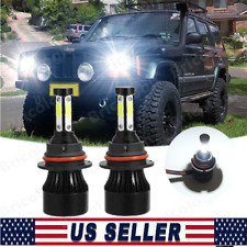 Led Headlights High Low Bulbs Conversion Kit For 1993-1998 Jeep Grand Cherokee