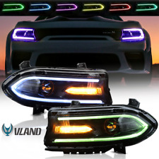 Projector Headlights Rgb Color Change Lamps For 2015-2023 Dodge Charger Sxt New
